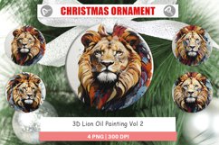 Christmas Ornaments 3D Lion Painting Product Image 1