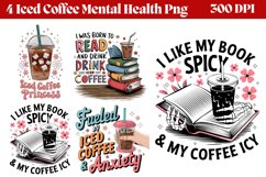 Iced Coffee Mental Health Sublimation PNG Product Image 1