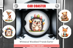 Woodland Friends Easter Car Coaster Product Image 1