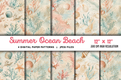 Summer Ocean Beach Junk Journal JPG Product Image 1