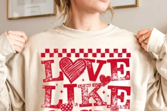 Love Like Jesus PNG Distressed Valentine Bible Vintage PNG Product Image 4