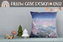 Clouds Pillow Case Design, Cosmic Sky Pillow Sublimation Product Image 1