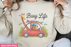 Busy Life PNG, Cute Animal Sublimation PNG Product Image 2