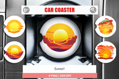 Car Coaster Sunset Product Image 1