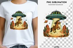UFO horse png design for T-shirts Product Image 1