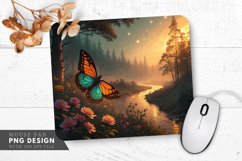 Enchanted Valley Butterfly Mouse Pad PNG Design Product Image 1