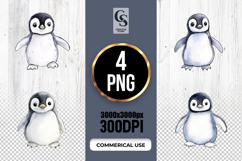 Cute Baby Penguin Clipart Sublimation PNG Product Image 1