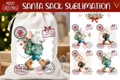 Christmas Mouse Santa Sack, Christmas Santa Sack Template Product Image 1