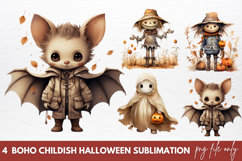 Boho Childish Halloween clipart Product Image 1