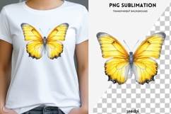 Yellow butterfly png design for T-shirts Product Image 1