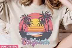 California PNG, Hello Summer Sublimation PNG Product Image 1