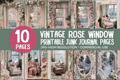 Vintage Rose Window Junk Journal Pages Product Image 1