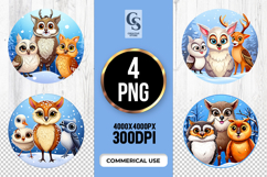 Cute Forest Animal Friends Clipart Sublimation PNG Product Image 1