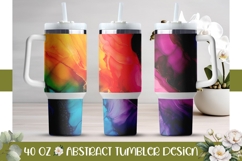 Fluid Art Tumbler Sublimation, Colorful 40 Oz Tumbler Print Product Image 1