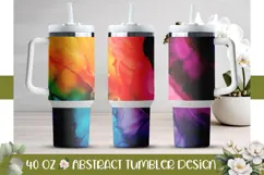 Fluid Art Tumbler Sublimation, Colorful 40 Oz Tumbler Print Product Image 1
