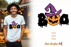 Happy Halloween svg, Boo svg, Spooky season svg Product Image 1