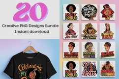 20x Black Woman PNG Bundle, African American PNG, Melanin Product Image 3