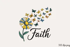 Faith PNG, Sunflower Sublimation PNG Product Image 2
