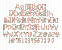 Strawberry Doodle Letters| Sublimation Alpha Pack Product Image 5