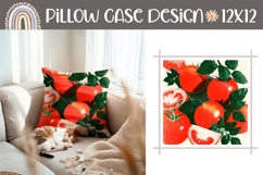 Cartoon Tomato Pillow Template, Kitchen Pillow Case Print Product Image 1