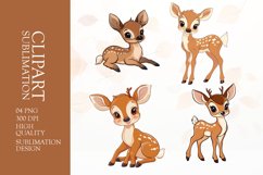 Cute deer clipart sublimation png Product Image 1