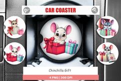 Car Coaster Chinchilla Gift Product Image 1