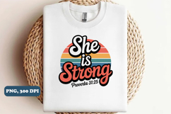 She is strong Christian png design Product Image 2