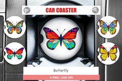 Car Coaster Spring Butterfly Product Image 1