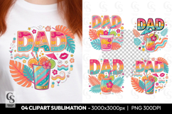 Tropical Dad Summer Vacation Sublimation PNG Product Image 1