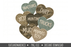 Boy Crochet Valentine PNG | Camo Yarn Valentine PNG | Boy PN Product Image 1