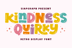 Kindness Quirky - Retro Quirky Font Product Image 1