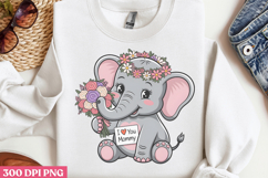 I love you mommy PNG ,Cute Animals Mothers Day Clipart PNG Product Image 2