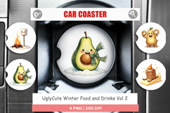 Winter Food &amp; Drinks Car Coaster Product Image 1