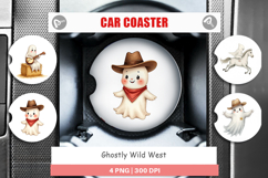 Car Coaster Watercolor Ghostly Wild West Product Image 1