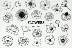 Flowers SVG, Blossom SVG, Floral SVG, Flower Silhouettes SVG Product Image 1