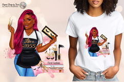 Pink Hair Lash Artist Woman PNG Boss Babe Beauty Design Product Image 2