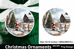 Christmas Ornaments PNG Round Sign PNG, Christmas Round Sign Product Image 1