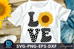 Love SVG, Sunflower SVG Product Image 1