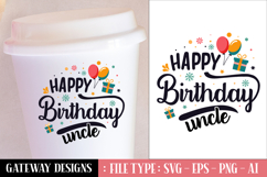 Happy Birthday Uncle svg design Product Image 1