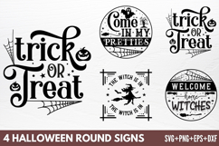 Halloween Round Signs SVG Product Image 1