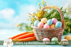 Easter Basket Background, Easter Background Mockup Product Image 1