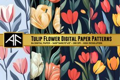 Tulip Flower Digital Paper Patterns Product Image 1