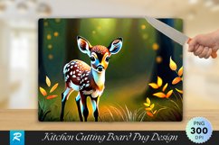 Cute Baby Deer Cutting Board Sublimation Design Product Image 1