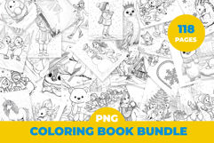 118 Winter Coloring Pages | Coloring book Product Image 1