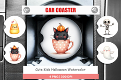Cute Kids Halloween Car Coaster Product Image 1