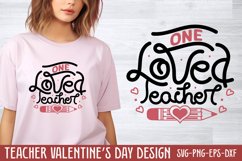 One loved teacher SVG Product Image 1