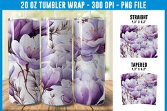 Crocuses Flower Tumbler Wrap | Flower Tumbler Sublimation Product Image 1