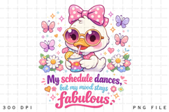 Fabulous Mood Duck Cute Kawaii Duck Quote Product Image 1
