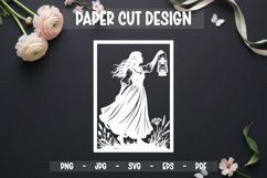 Romantic Paper Cut Card, 5x7 Paper cut card Product Image 1