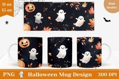 Halloween Mug Wrap Design, Pumpkins Coffee Mug Template Product Image 1